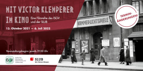 Flyer zur Kinoreihe Mit Victor Klemperer im Kino