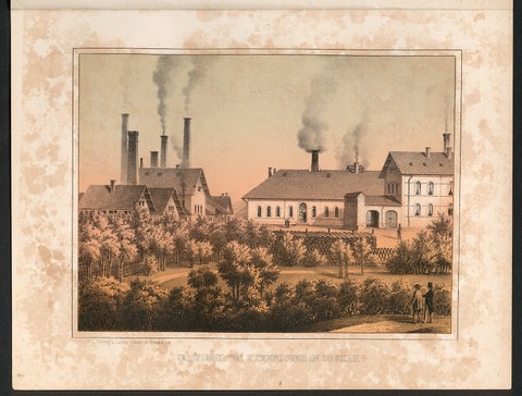 Glasfabrik von Fickenscher Zwickau