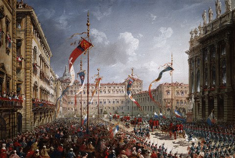 Einzug Vittorio Emanueles II. in Turin