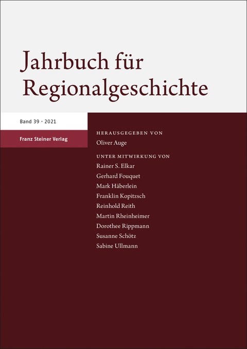 Frontcover Jahrbuch für Regionalgeschichte 2021