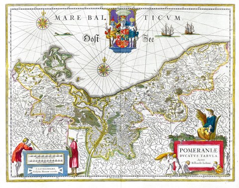 Karte des Herzogtums Pommern 16./17. Jahrhundert