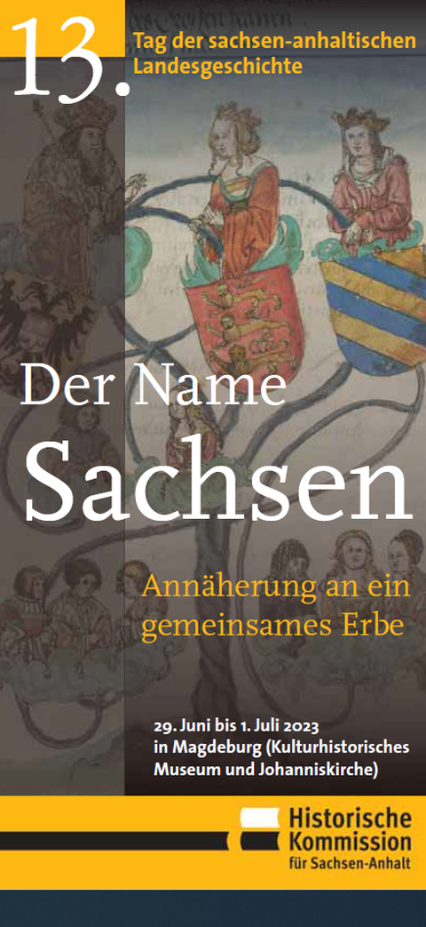 Frontcover zur Tagung "Der Name Sachsen" in Magdeburg
