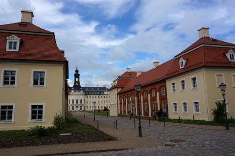 Blick auf das Schloss in Wermsdorf