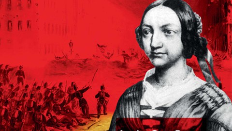 Das Bild zeigt ein Plakat zum Kolloquium "Louise Otto-Peters und die Revolution von 1848/49" aus dem Jahr 2009.
