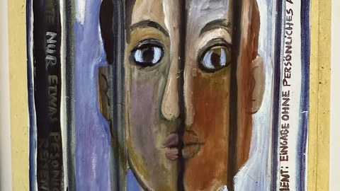 Gemälde "Der nackte Kaiser" von Annemirl Bauer