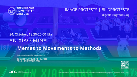 Ankündigung Vortrag von An X. Mina im Rahmen der Ringvorlesung Image Protests / Bildproteste