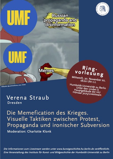 Ankündigung Vortrag Verena Straub an der HU Berlin