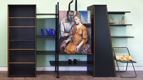 Ein Gemälde, eingebettete in eine Installation