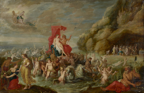 Frans Francken d. J., Hochzeit des Neptun und der Amphitrite, um 1620, Öl auf Eichenholz, 88 x 135 cm, Staatliche Kunstsammlungen Dresden, Gemäldegalerie Alte Meister
