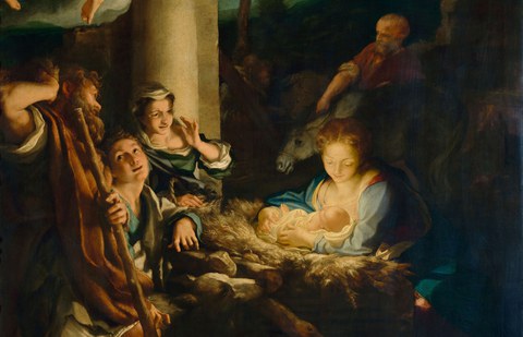 Gemälde von Correggio mit der Darstellung der Anbettung der Anbetung der Hirten