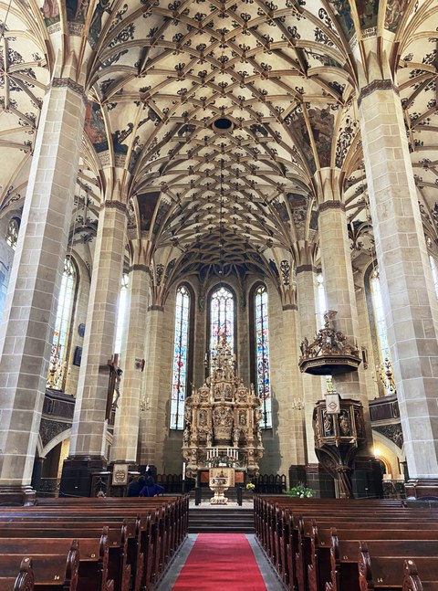 Foto der Innenansicht der Marienkirche in Pirna