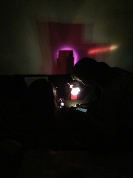 Fotografie einer Lichterprobung