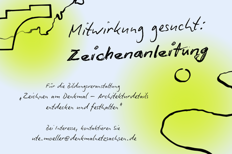 Grafik für die Suche nach Mitwirkenden für eine Zeichenanleitung