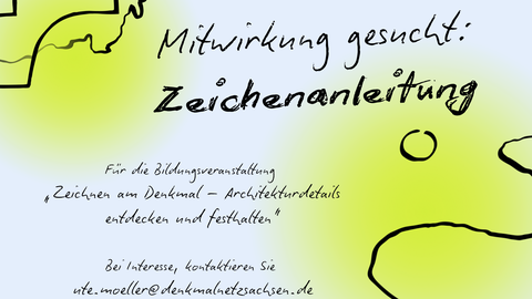 Grafik für die Suche nach Mitwirkenden für eine Zeichenanleitung