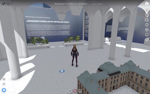 Gesamtansicht der virtuellen Ausstellung "Meissener Porzellan im virtuellen Fokus"