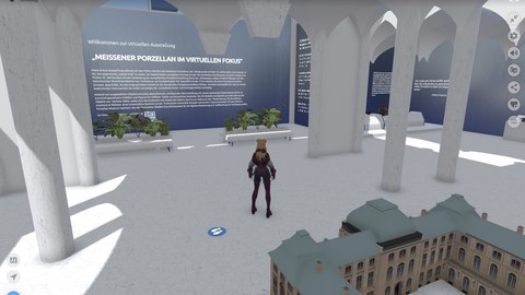 Gesamtansicht der virtuellen Ausstellung "Meissener Porzellan im virtuellen Fokus"