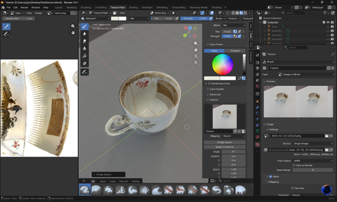 Bearbeitung eines 3D-Modells in Blender