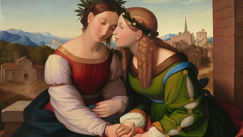 Friedrich Overbeck, Italia und Germania, 1828, Ausschnitt