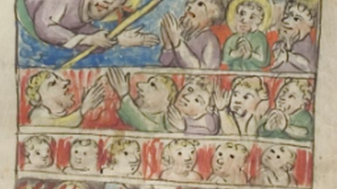 Heilsspiegel, Univ.-Bibliothek Heidelberg, Cod. Pal. germ. 432, Bl. 035r; http://digi.ub.uni-heidelberg.de/diglit/cpg432/0077 [14.04.2021].