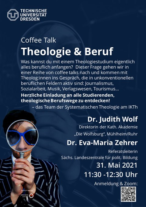 Plakat der Veranstaltung Theologie und Berufe