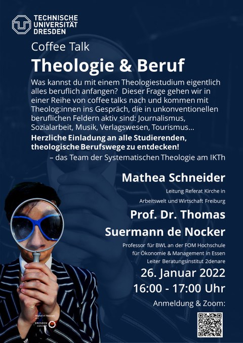 Plakat der Veranstaltung Theologie und Berufe