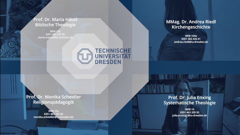 Die vier Fachbereiche des theologischen Instituts.