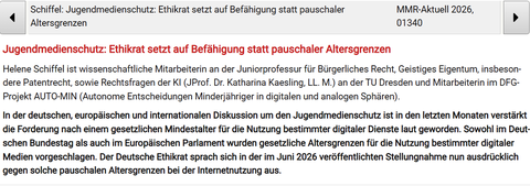 MMR-Beitrag.