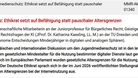 MMR-Beitrag.