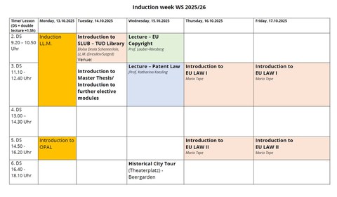 Schschedule induction 2025
