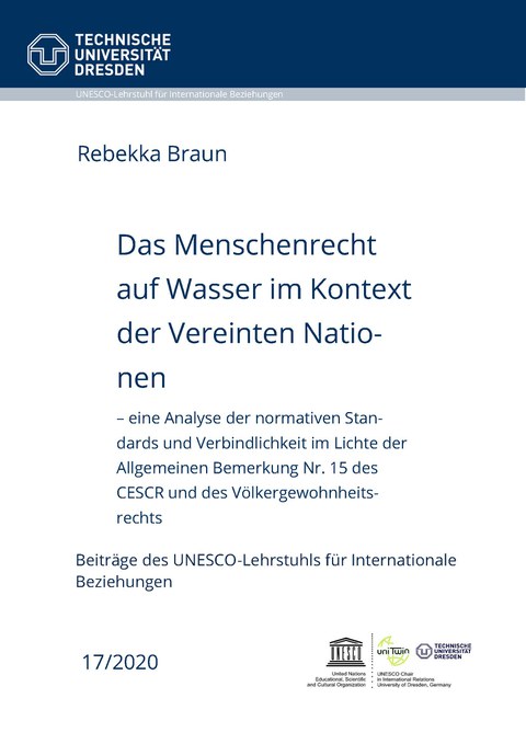 Cover Das Menschenrecht auf Wasser