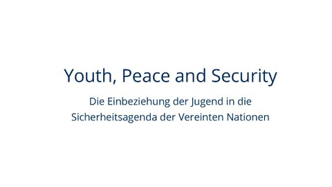 Buchcover Youth, Peace and Security