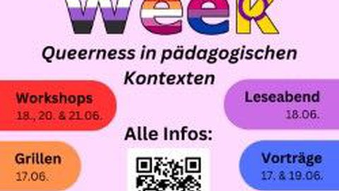 Poster mit Informationen zur Pride Week 