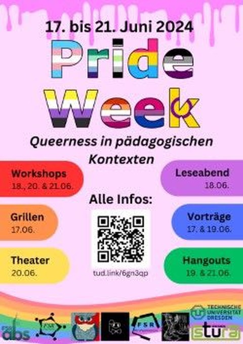 Poster mit Informationen zur Pride Week 