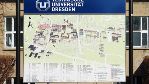 Tafel des Campusplans