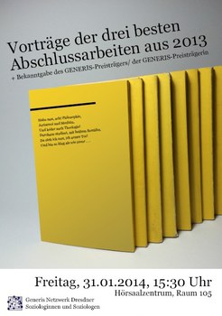 Generisflyer zu den Vorträgen der besten Abschlussarbeiten in 2013