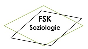 FSK-Logo der Soziologie. Zwei übereinander gelegte Rauten mit dem Schriftzug "FSK Soziologie" darin.