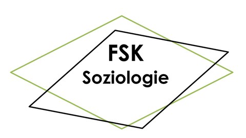 FSK-Logo der Soziologie. Zwei übereinander gelegte Rauten mit dem Schriftzug "FSK Soziologie" darin.