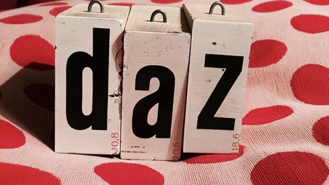 Stempelbuchstaben DAZ