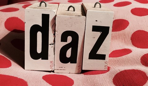 Stempelbuchstaben DAZ