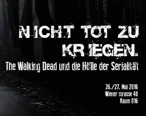 Tagungstitel "Nicht tot zu kriegen" vor düsterer Strassenszene