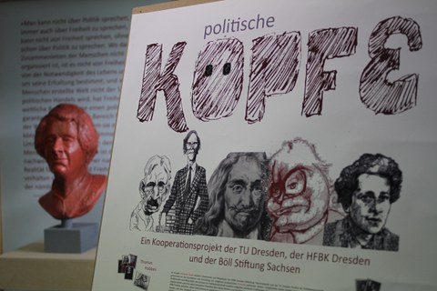 Ausstellungsplakat der Köpfe Ausstellung