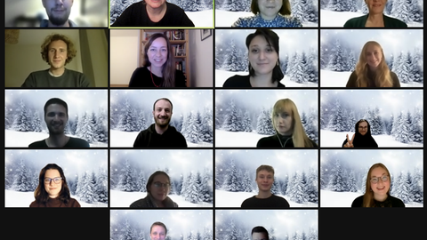 Das Team der Professur bei der virtuellen Weihnachtsfeier