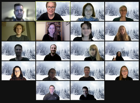 Das Team der Professur bei der virtuellen Weihnachtsfeier