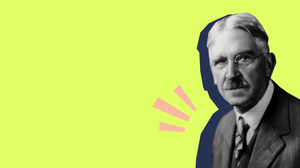 John Dewey, gelber Hintergrund