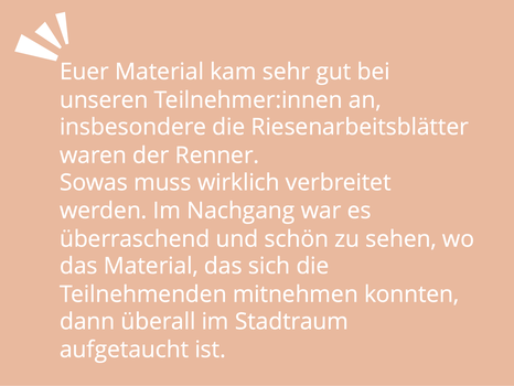 Zitat Materialien im Stadtraum