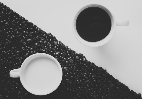 Kaffee black and white