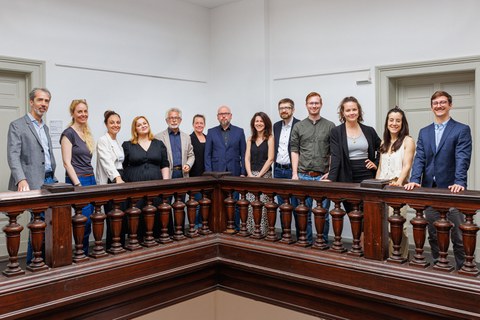 Gruppenbild des Teams MIDEM mit Hans Vorländer im Zentrum