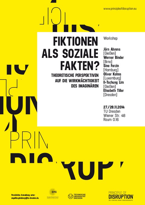 Plakat "Fiktionen als soziale Fakten?"