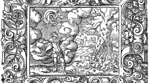 Myrmidonen: Holzschnitt von Virgil Solis (1514-1562)