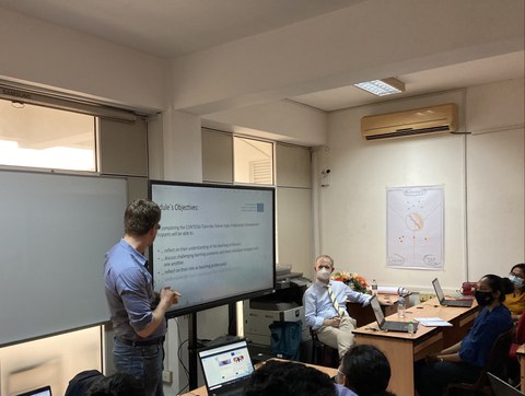 Prof. Thomas Köhler und Andreas Dürrschmidt beim Contessa-Workshop in Sri Lanka 